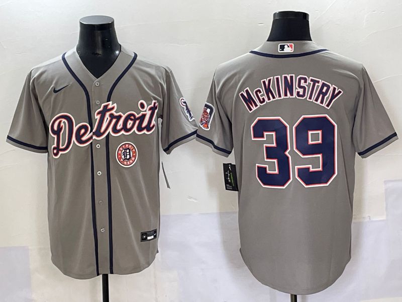 Men 2025 Detroit Tigers #39 Mckinstry Grey Game Nike MLB Jersey style 17